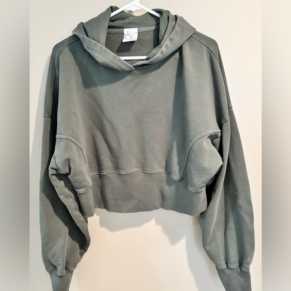 Aerie Green Women's Cropped Hoodie